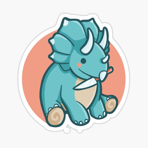 Item preview, Cute but dangerous Triceratops, Dino, Dinosaur designed and sold by hugadino.