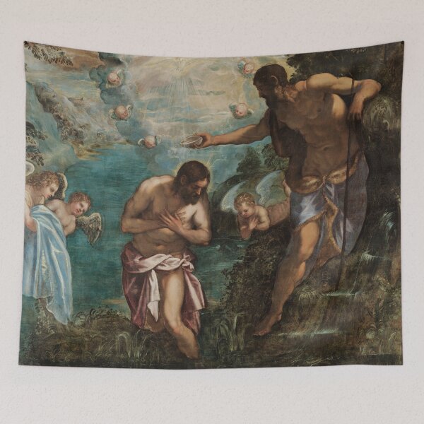 Item preview, Baptism of Christ | Jacopo Tintoretto | 1580 Renaissance Biblical Art designed and sold by CJET.