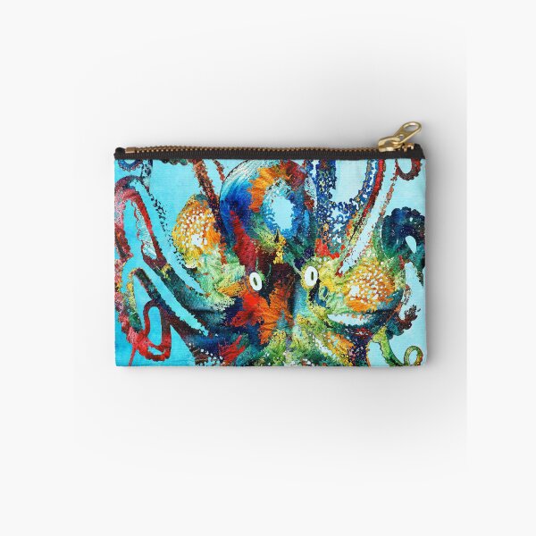 Item preview, Colorful Octopus Blue Watercolor Beach Art designed and sold by Sharon Cummings Art.