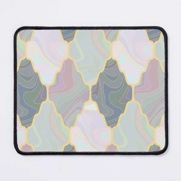 Item preview, Pink and gray figured tiles wavy marble stone pattern designed and sold by Osting.