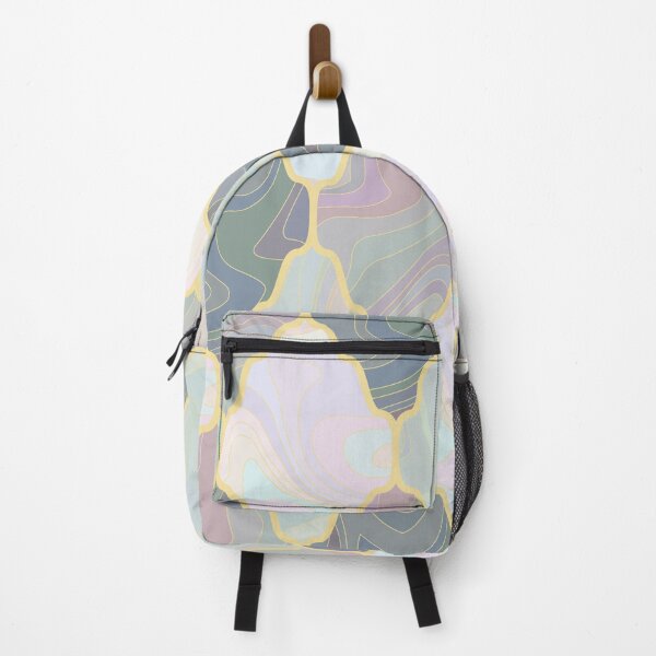 Item preview, Pink and gray figured tiles wavy marble stone pattern designed and sold by Osting.