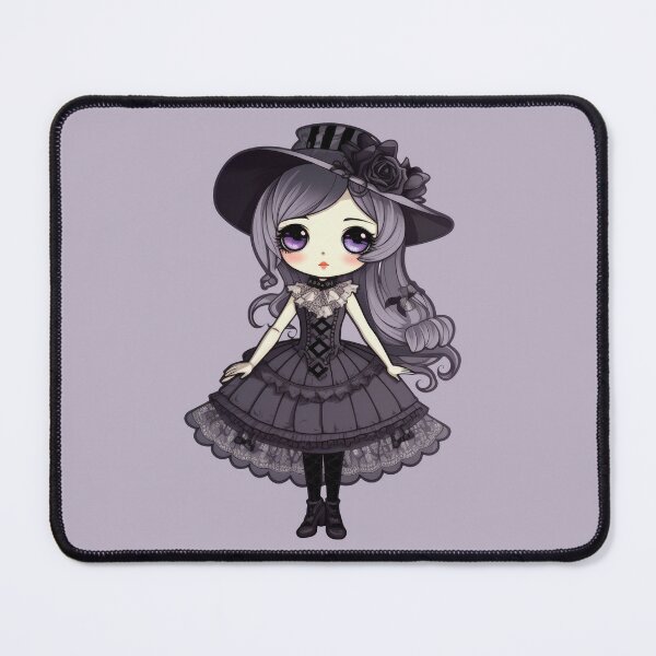 Steampunk Pastel Goth Yami Kawaii Anime Girl Creepy Menhera Mousepad