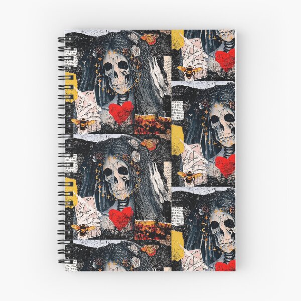 Item preview, Arte de collage digital de calavera distraída designed and sold by itsonlyarsenic.