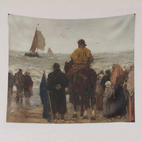 Item preview, Arrival of the Boats | Jacob Maris | 1884 Seascape Art designed and sold by CJET.