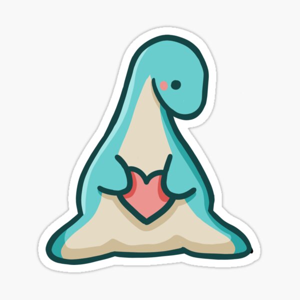 Item preview, Cute long neck loves you, dino, dinosaur designed and sold by hugadino.