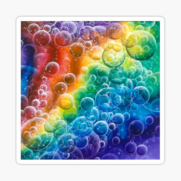 Rainbow Bubbles Sticker