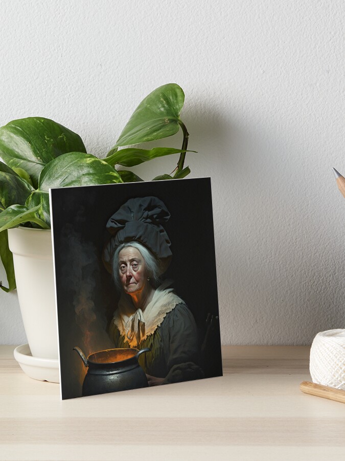 Thumbnail 1 of 2, Art Board Print, Portrait of a Iron Witch designed and sold by LynneMitchell.