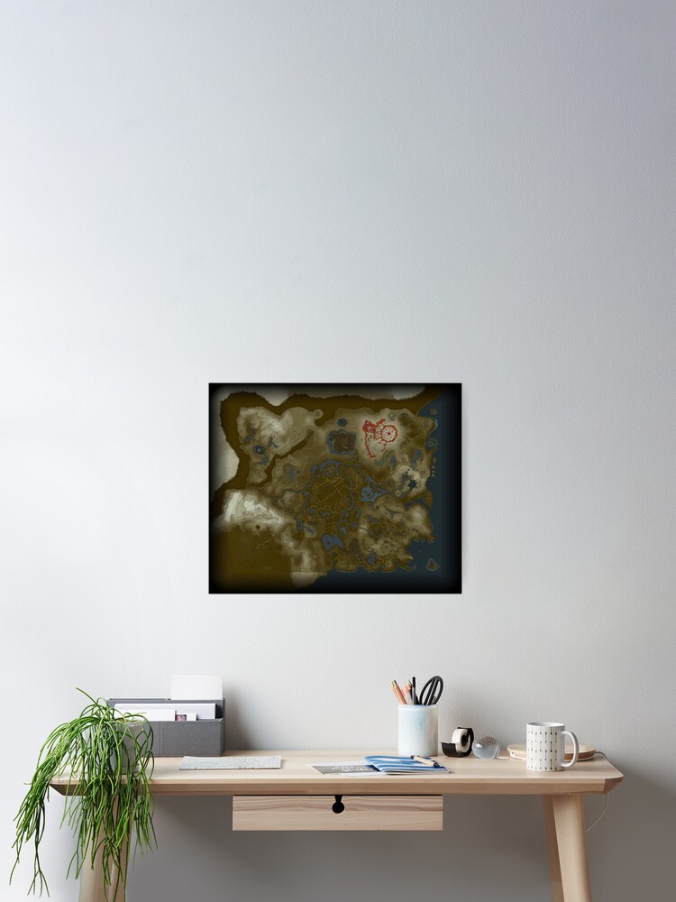Thumbnail 2 of 3, Poster, LoZ BOTW Map designed and sold by Bubba-Gambler64.