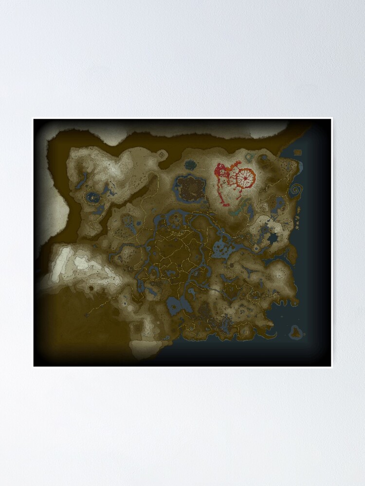 Thumbnail 1 of 3, Poster, LoZ BOTW Map designed and sold by Bubba-Gambler64.