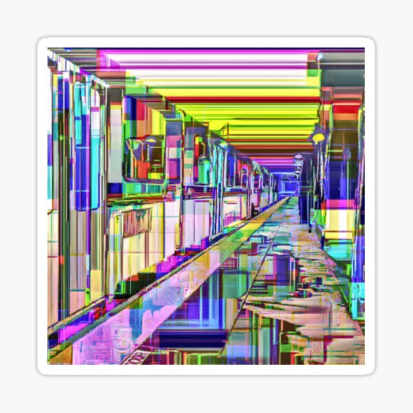 [glitchart] train databent Sticker