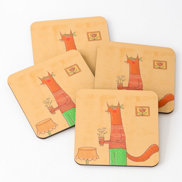 Item preview, Cute fox loves plants and flowers, version 1 designed and sold by IULIART.