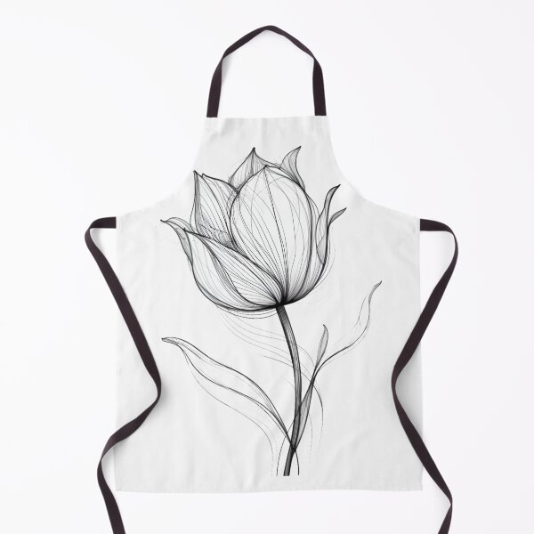 Item preview, Elegant Tulip Art Line Sketch designed and sold by StickeryPickery.