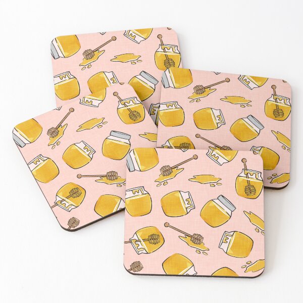 Item preview, honey jars - pink designed and sold by littlearrow.