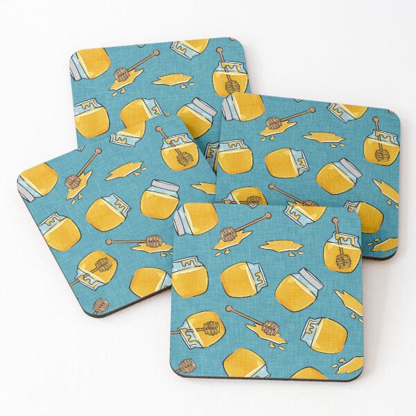 Item preview, honey jars - teal designed and sold by littlearrow.