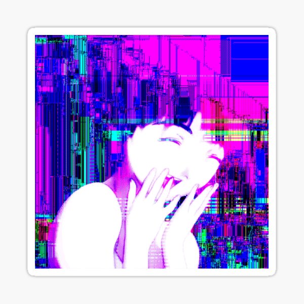 [Glitchart, Lain] Joy of a JPEG Sticker