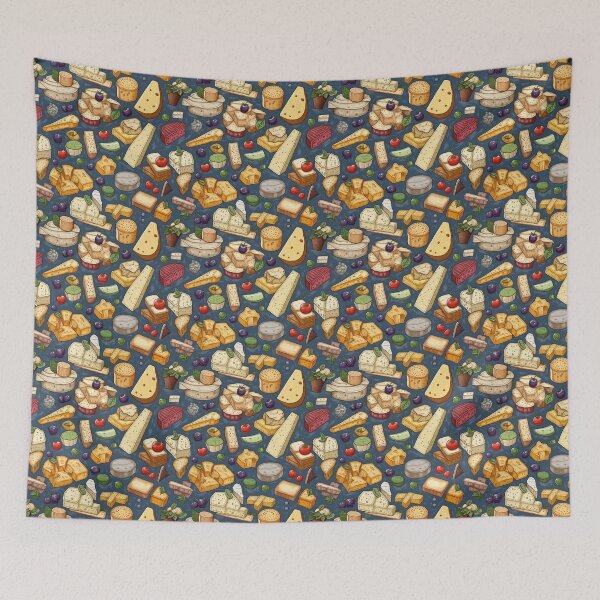Item preview, Cheeses of the World Pattern designed and sold by ShyCarbonStudio.