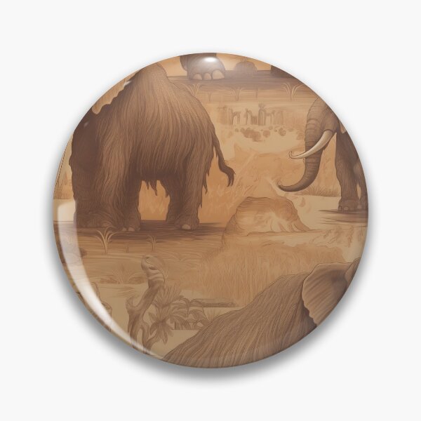Item preview, Wooly Mammoths Illustration Pattern designed and sold by ShyCarbonStudio.