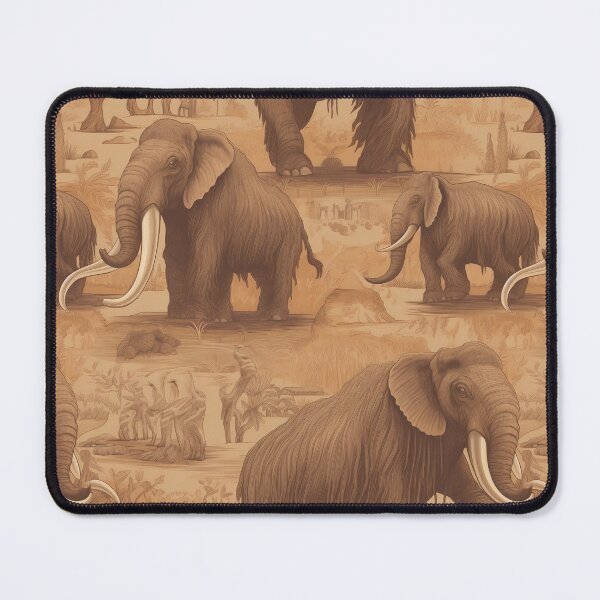 Item preview, Wooly Mammoths Illustration Pattern designed and sold by ShyCarbonStudio.