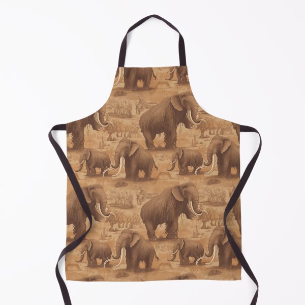 Item preview, Wooly Mammoths Illustration Pattern designed and sold by ShyCarbonStudio.