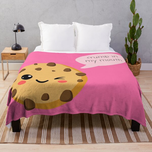 Item preview, Crumb In My Mouth | Winking Chocolte Chip Cookie Pun On Pink Background designed and sold by KinkShoppe.