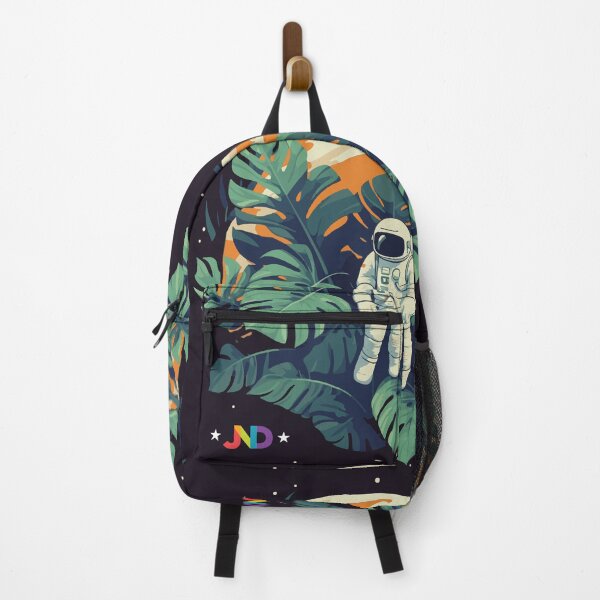 Item preview, Botanical Cosmic Encounter: Astronaut Amidst Giant Monstera Oasis designed and sold by jooordaaan.