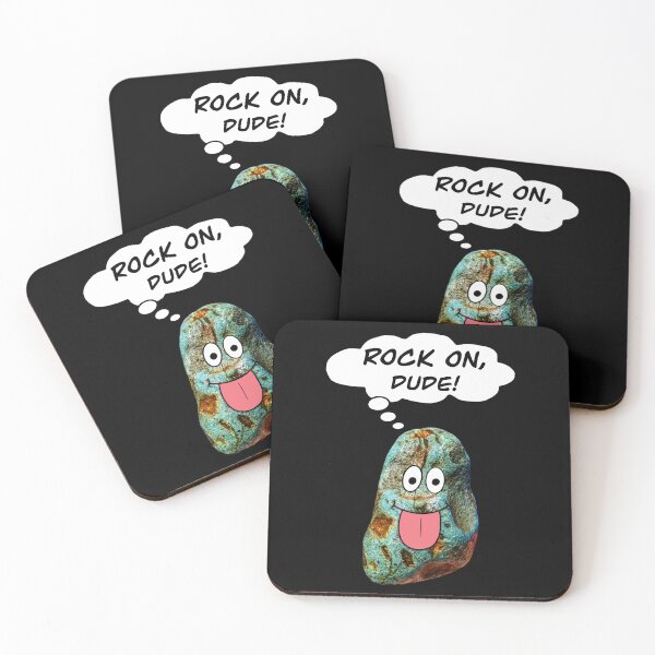 Item preview, ROCK ON, DUDE! Funny Geologist Rockhound designed and sold by Laura Rucker - Cackling Chick.