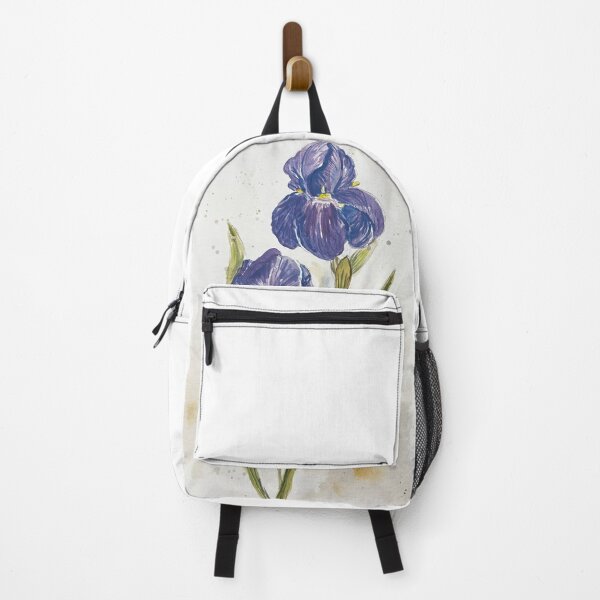 Item preview, Watercolor purple iris flowers hand painted floral shirt, print/mug designed and sold by Paintingladycat.