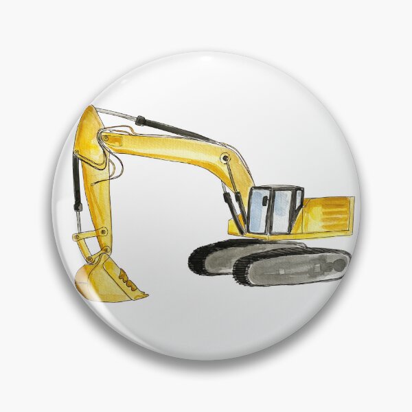 Item preview, Yellow Excavator Watercolour Art designed and sold by AlisonTurnbull.