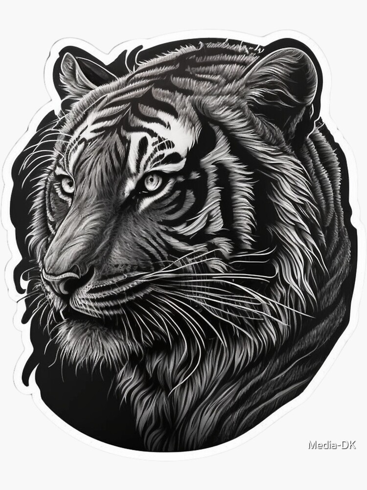 trippy tiger tattoo