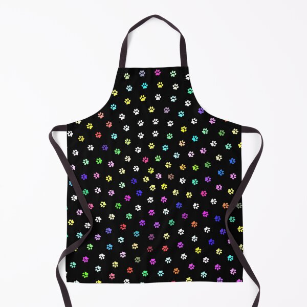 Item preview, Multicolored dog footprints on black background designed and sold by rubenarocho.