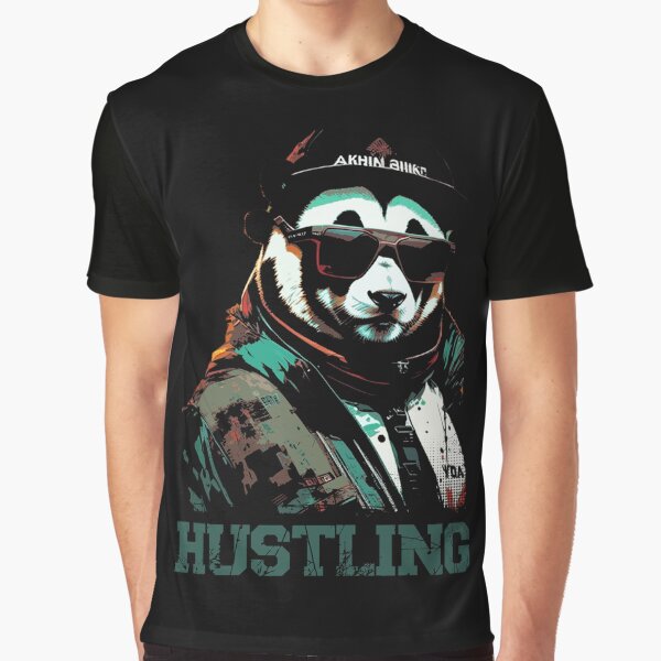 Vista previa del artículo con la obra «Cyberpunk Panda Hustling», diseñado y vendido por donpakundo19.