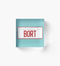 Bort License Plate Acrylic Block