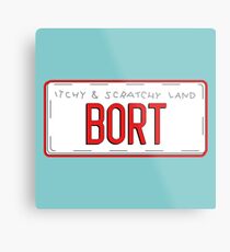 Bort License Plate Metal Print