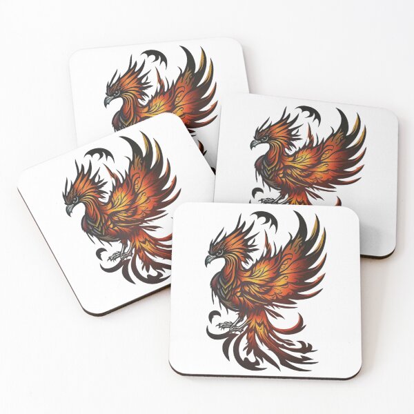 Item preview, Black And Red Phoenix Tattoo Sticker designed and sold by Media-DK.