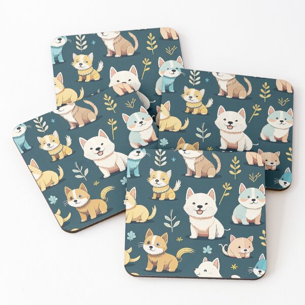 Item preview, Get Your Paws on These Adorable Seamless Pattern Playful Puppy Character Designs designed and sold by Munchable Bites.