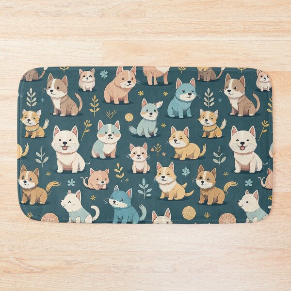Item preview, Get Your Paws on These Adorable Seamless Pattern Playful Puppy Character Designs designed and sold by Munchable Bites.