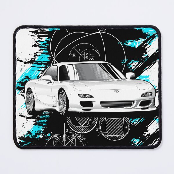 Item preview, Blue White RX7 FD Retro Vintage Mazda Rotary Powered Wankel JDM designed and sold by dragphotos.