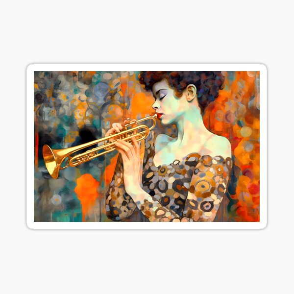 Item preview, Female Trompetist Art Nouveau designed and sold by Realismagico.