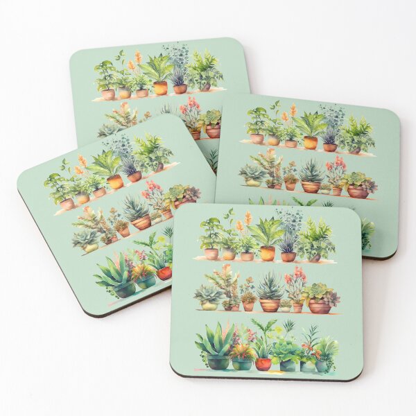 Item preview, Blooming Watercolors: Potted Plants Delight designed and sold by SDVibeDesigns.