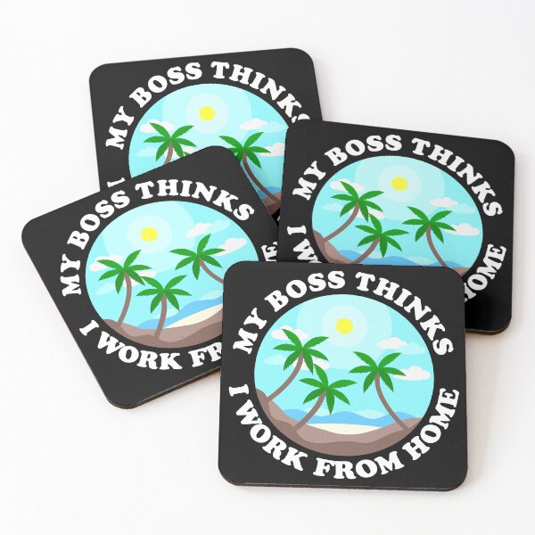 Item preview, My Boss Thinks I Work From Home on Black designed and sold by Shapes-Mania.