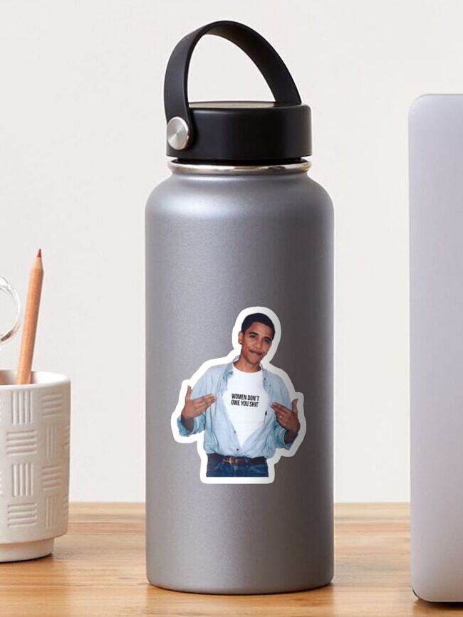 Thumbnail 1 von 3, Sticker, Feministischer Obama designt und verkauft von cassandra-n21.