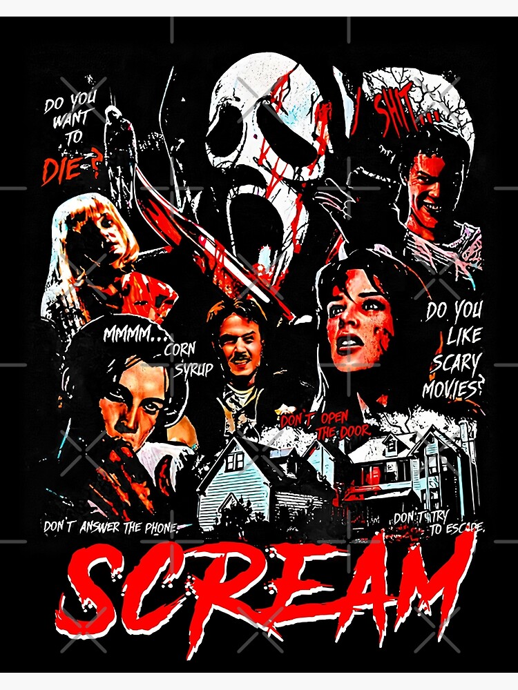 Ghost Face Scream Scary Movie Poster Print by Chris Oz Fulton