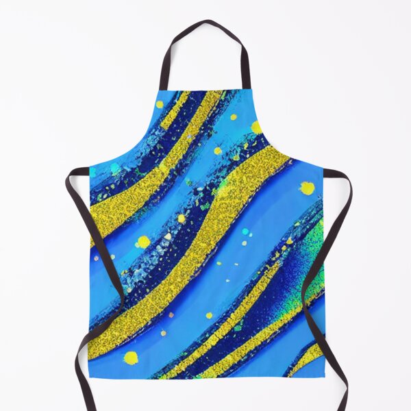 Item preview, Abstract Gold and Blue Waves designed and sold by calibrit.
