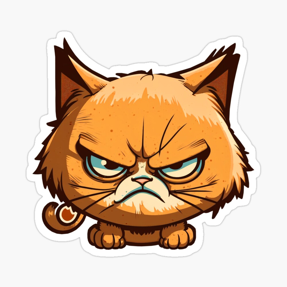 Angry Gray Cat Pin  Funny, cute, & nerdy pins