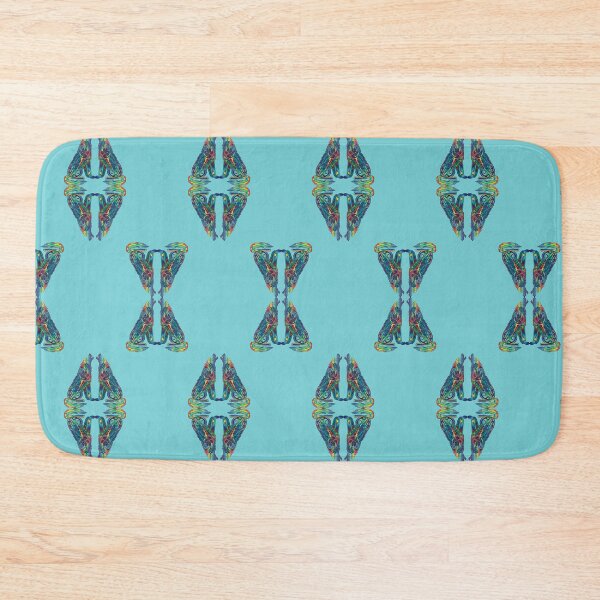 Item preview, Rainbow Wolf pattern water spout blue background designed and sold by Caummon Thread.