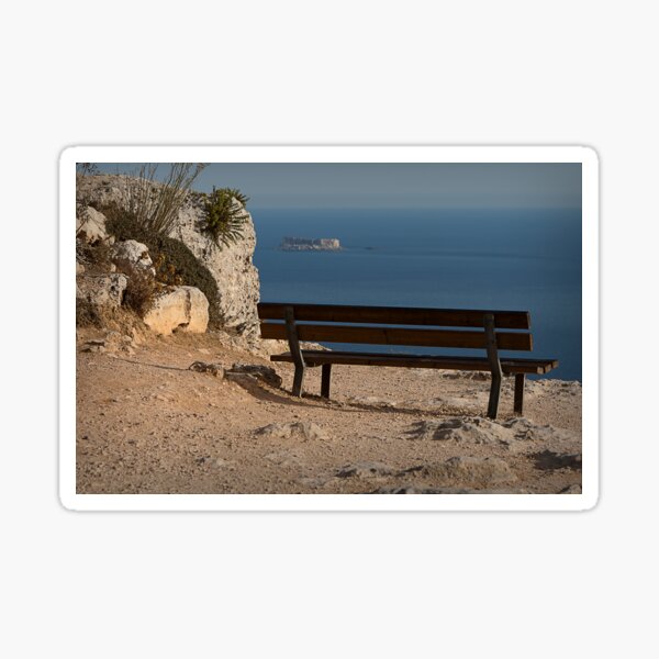 The lonely bench Sticker