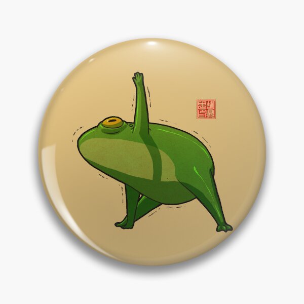 Item preview, Yoga Frog Triangle Pose designed and sold by DingHuArt.