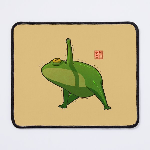 Item preview, Yoga Frog Triangle Pose designed and sold by DingHuArt.