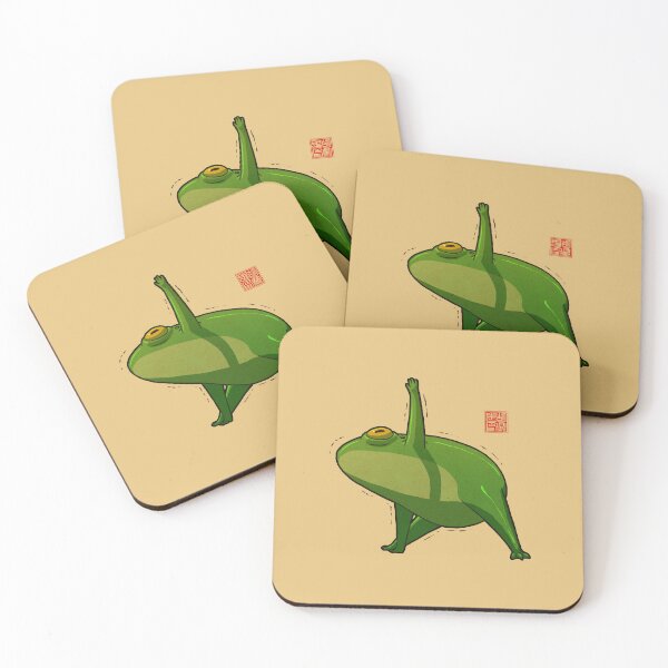 Item preview, Yoga Frog Triangle Pose designed and sold by DingHuArt.