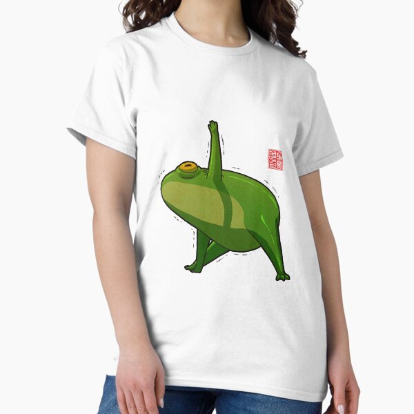 Item preview, Yoga Frog Triangle Pose designed and sold by DingHuArt.